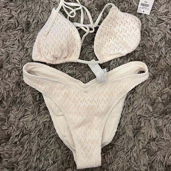 Swim New With Tags White Crochet Bikini Hollister Poshmark